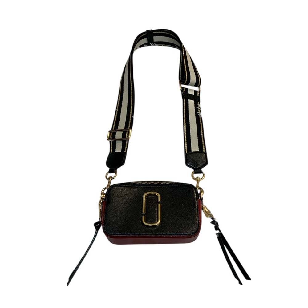 Marc Jacobs Women’s Black/Red Leather Snapshot Camera Bag - Picture 2 of 12